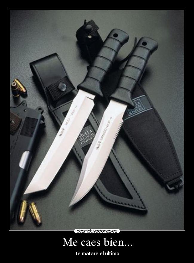 Me caes bien... - Te mataré el último