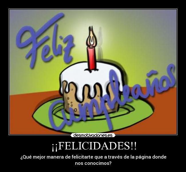 ¡¡FELICIDADES!! -