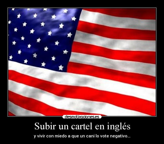 Subir un cartel en inglés - 