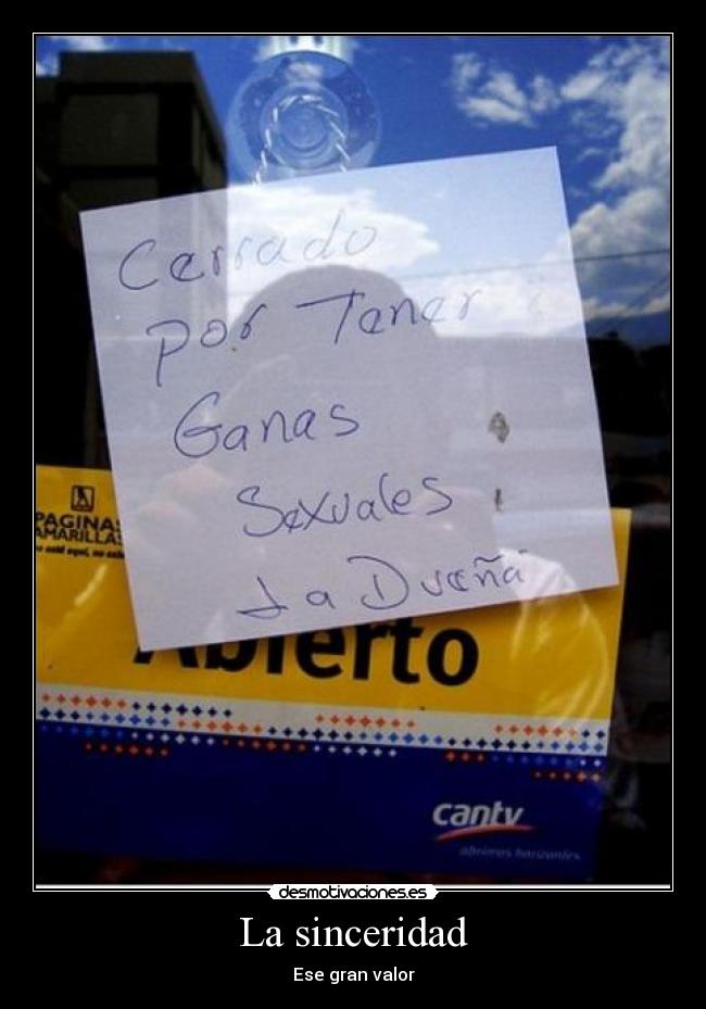 La sinceridad -