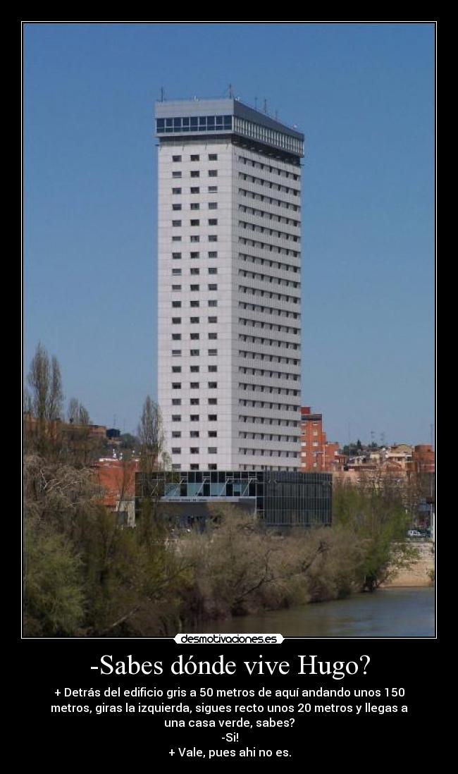 -Sabes dónde vive Hugo? - 