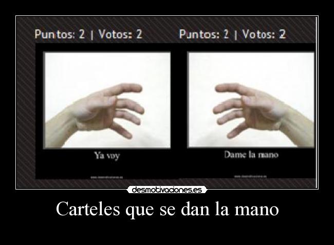 Carteles que se dan la mano - 