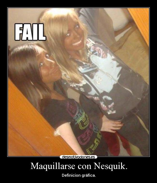 Maquillarse con Nesquik. -