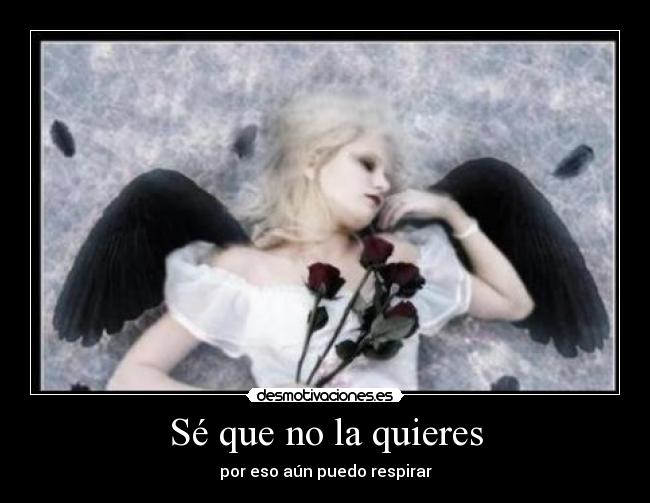 Sé que no la quieres - 