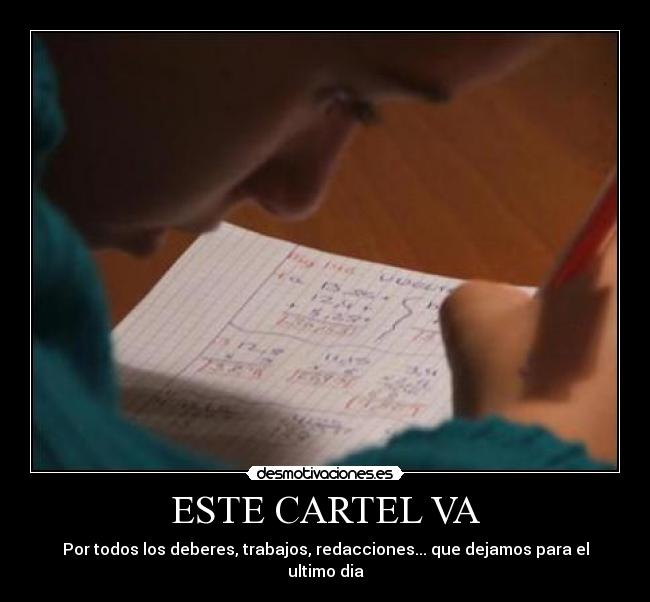 ESTE CARTEL VA -