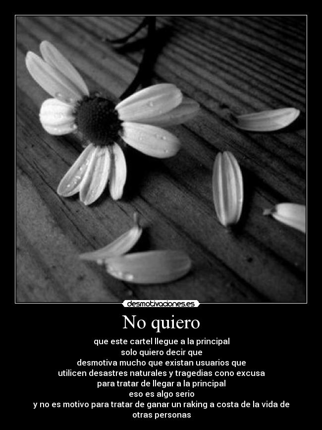 No quiero -