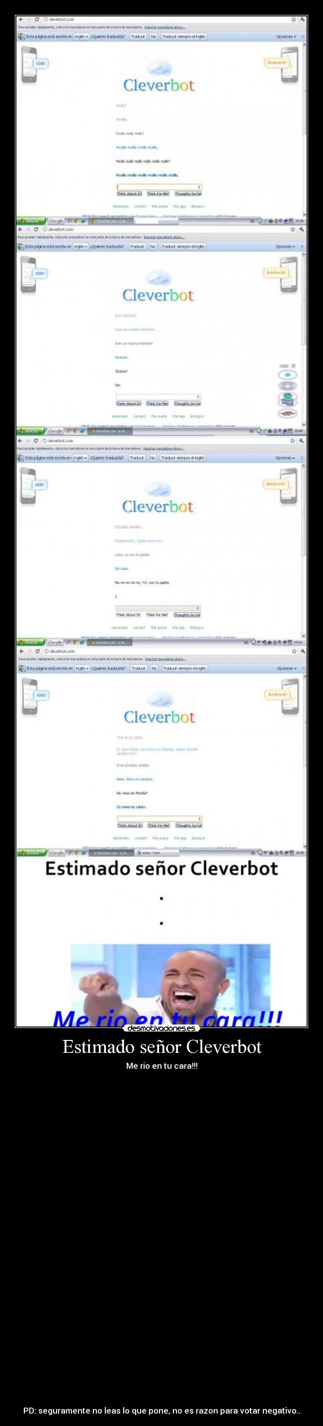 Estimado señor Cleverbot -