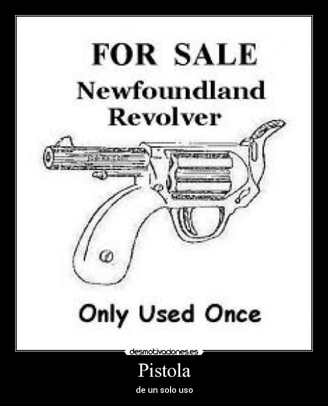 Pistola - de un solo uso