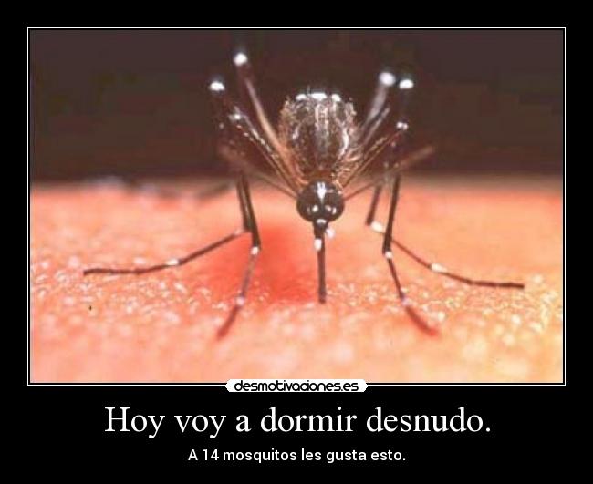 Hoy voy a dormir desnudo. - 