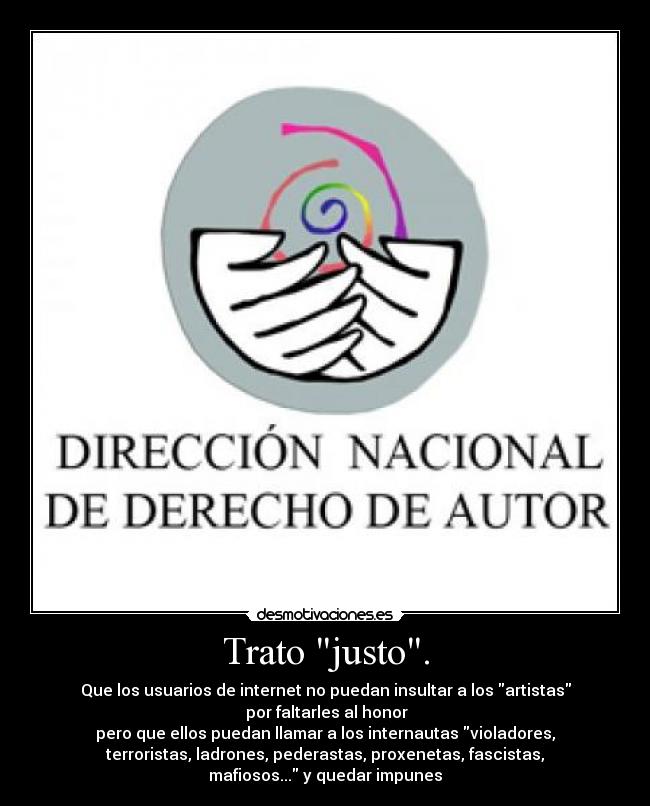 carteles korsakoff justo sgae derechos autor abuso desmotivaciones