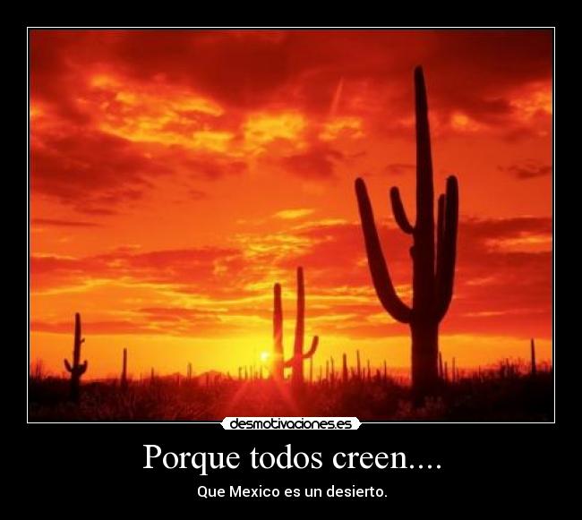carteles mexico desierto porque todos creen desmotivaciones