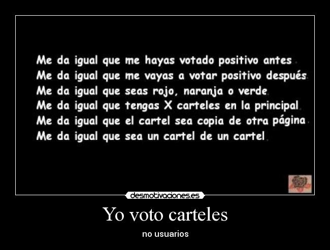Yo voto carteles -