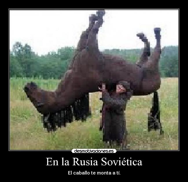 En la Rusia Soviética - El caballo te monta a tí.