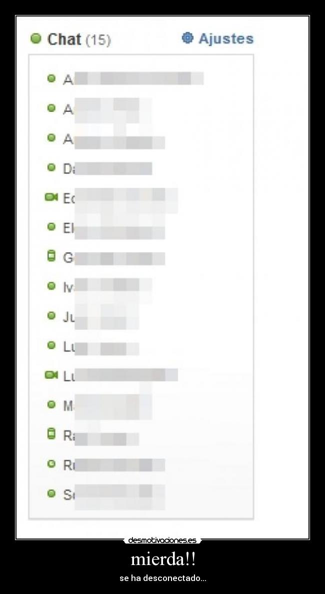mierda!! - se ha desconectado...