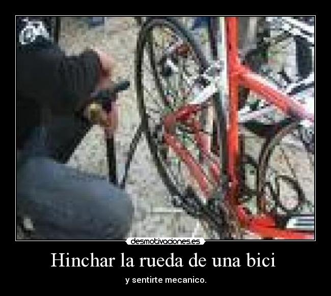 Hinchar la rueda de una bici -