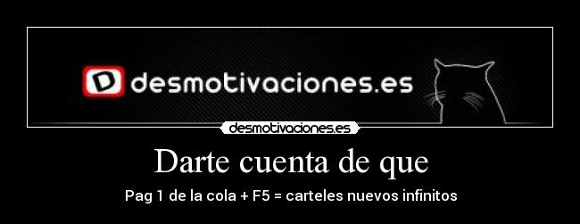 Darte cuenta de que -