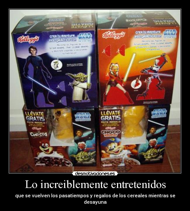 Lo increiblemente entretenidos - que se vuelven los pasatiempos y regalos de los cereales mientras se desayuna