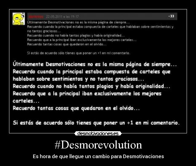 #Desmorevolution -