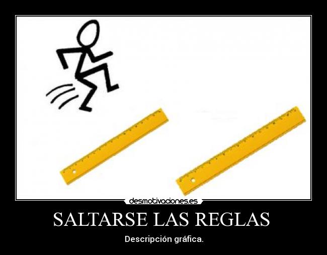 SALTARSE LAS REGLAS - Descripción gráfica.
