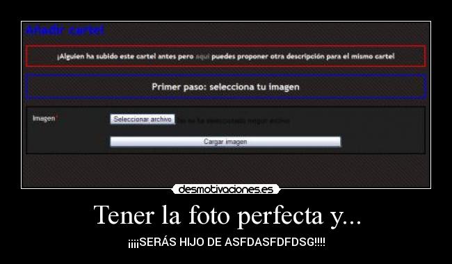 Tener la foto perfecta y... - 