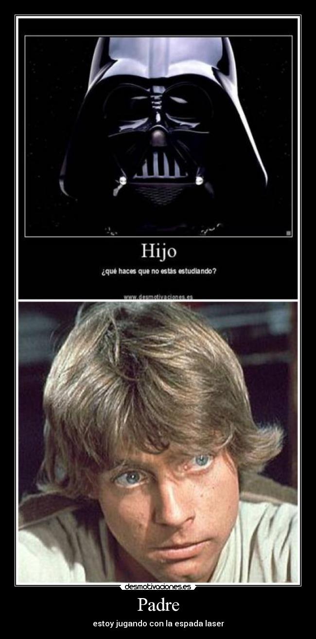 Padre - estoy jugando con la espada laser