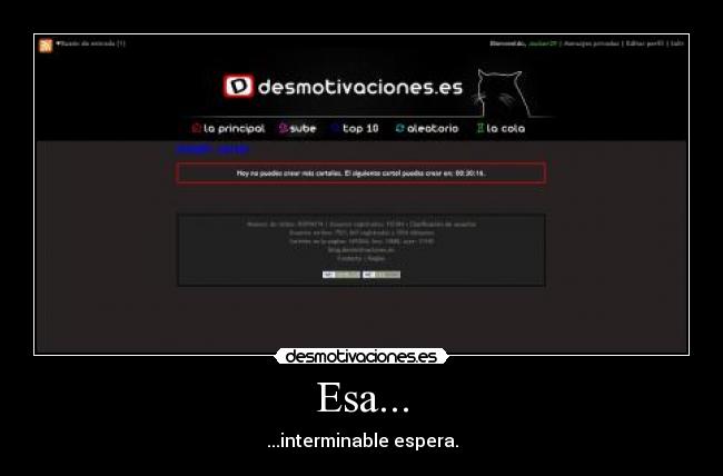 Esa... - ...interminable espera.