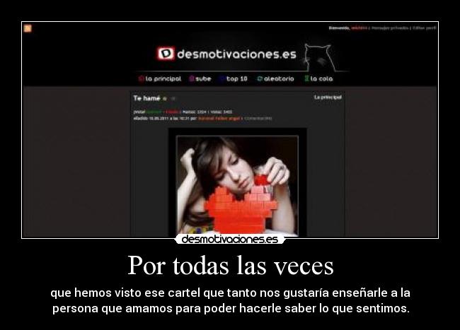 Por todas las veces -