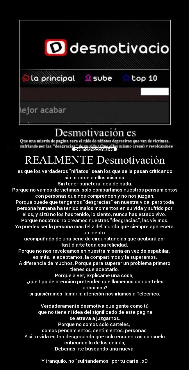 REALMENTE Desmotivación -