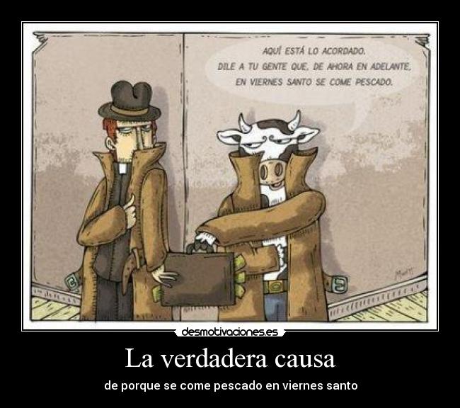 carteles humor vaca pescado viernes santo desmotivaciones