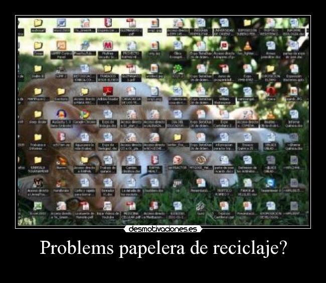 carteles problems papelera reciclaje desmotivaciones
