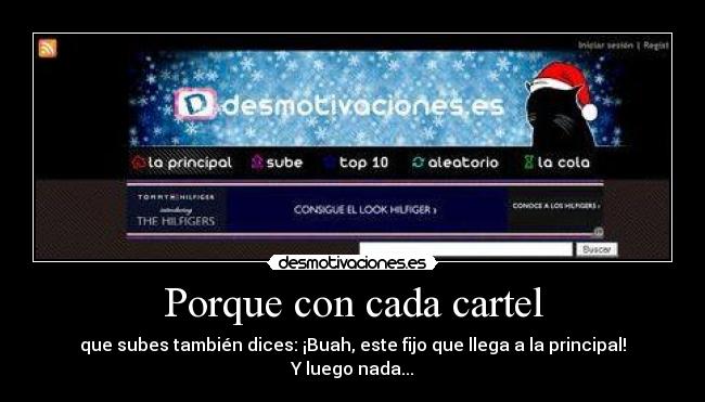 Porque con cada cartel -