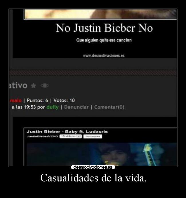 Casualidades de la vida. -                               