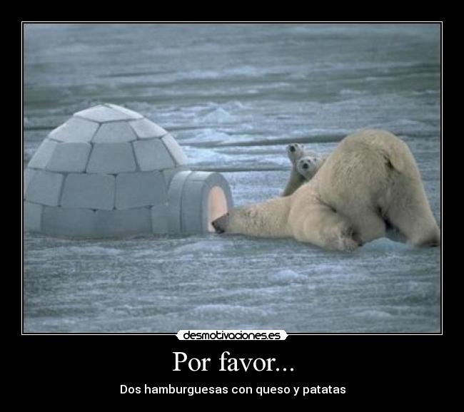 carteles polo norte osos iglu burger desmotivaciones