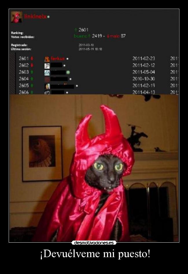 ¡Devuélveme mi puesto! - 