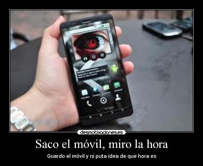 Saco el móvil, miro la hora -