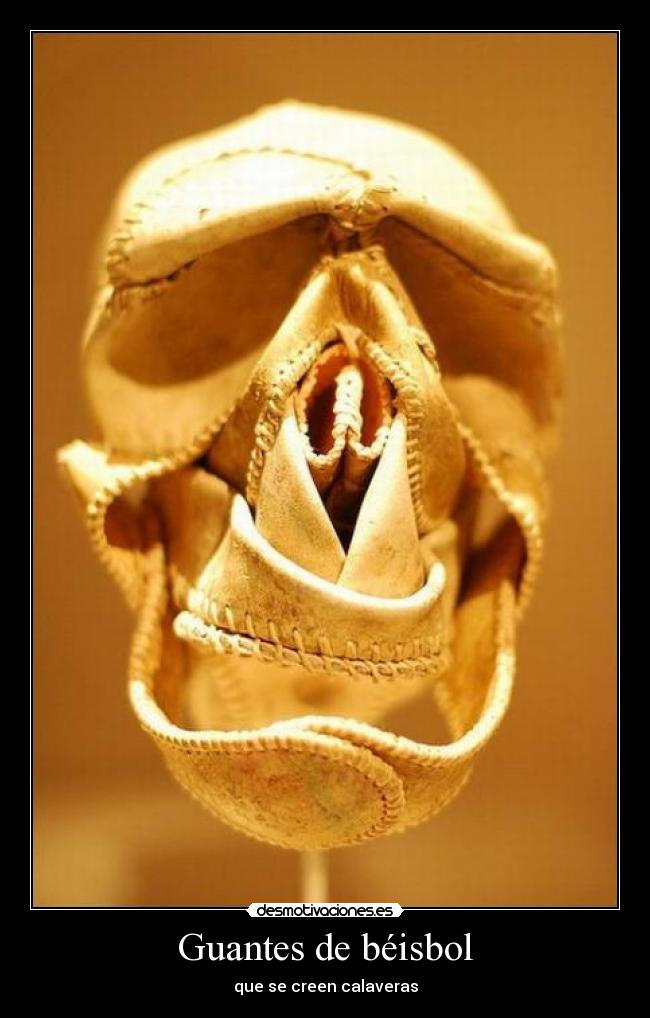 Guantes de béisbol - que se creen calaveras