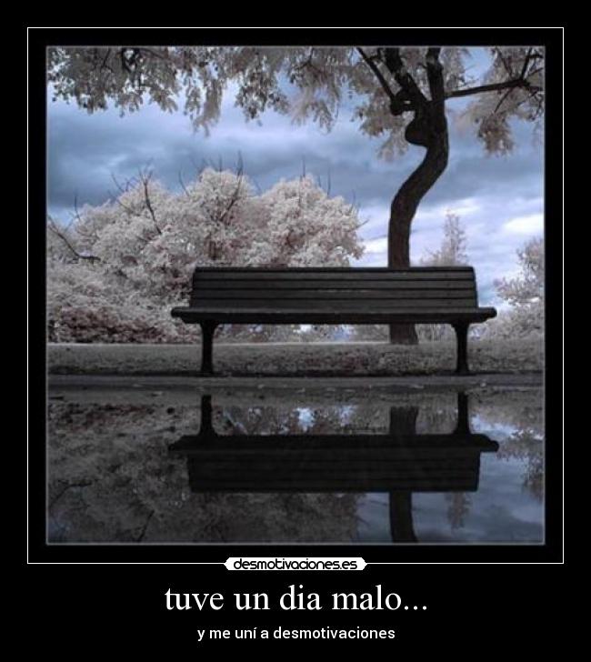 tuve un dia malo... - 