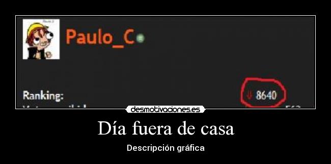 Día fuera de casa - Descripción gráfica