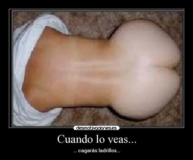 Cuando lo veas... - ... cagarás ladrillos...