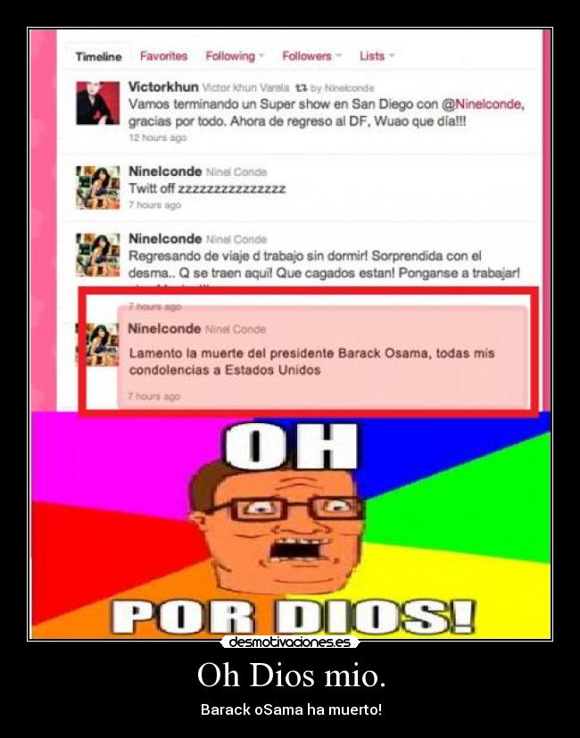 Oh Dios mio. - Barack oSama ha muerto!