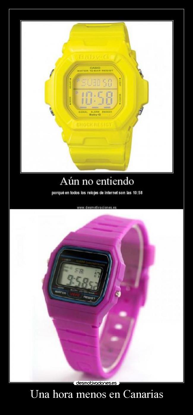 Una hora menos en Canarias -