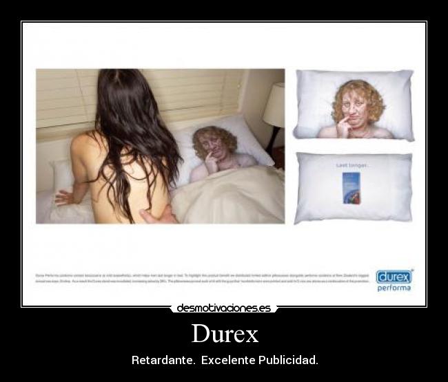 Durex - Retardante.  Excelente Publicidad.