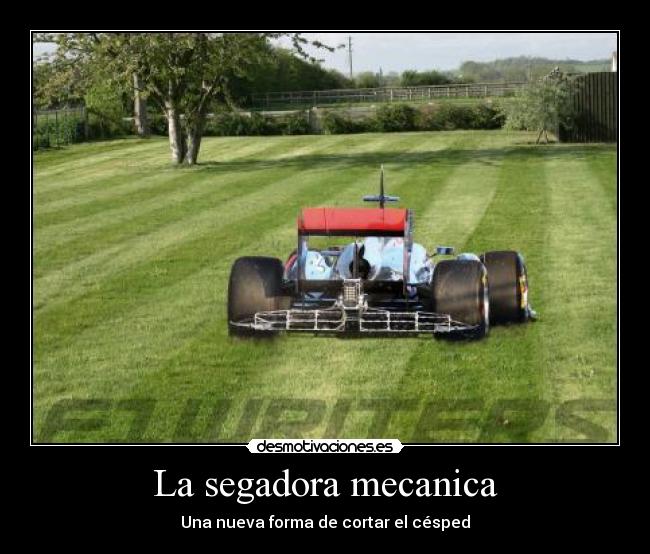 La segadora mecanica - Una nueva forma de cortar el césped