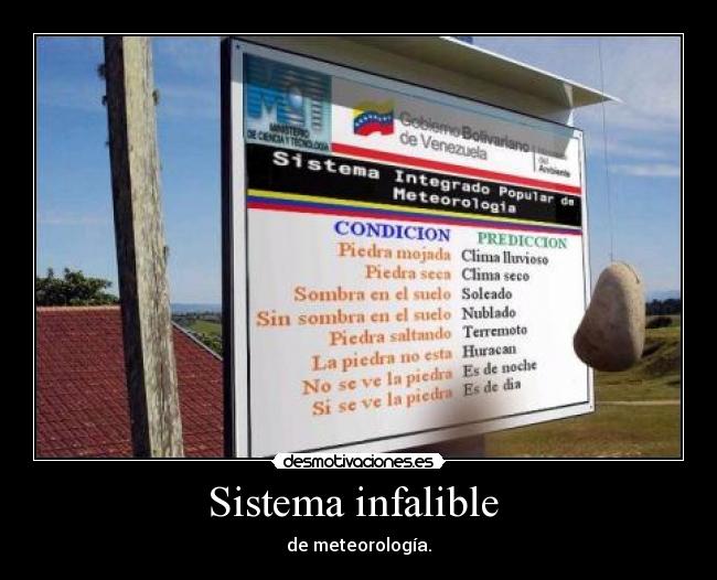 Sistema infalible  - de meteorología.
