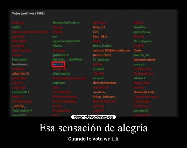 Esa sensación de alegría - 