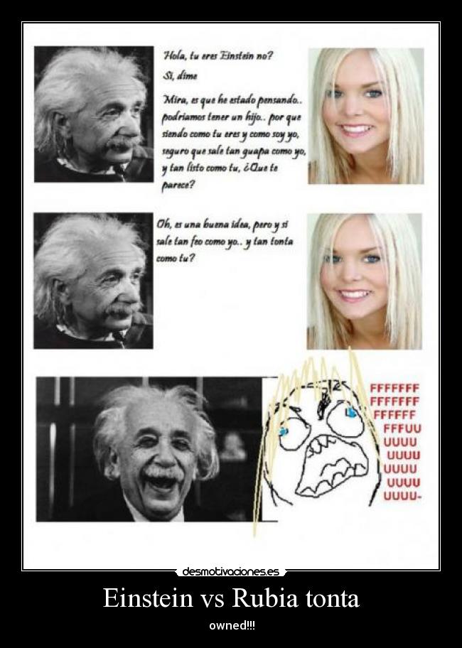 Einstein vs Rubia tonta -