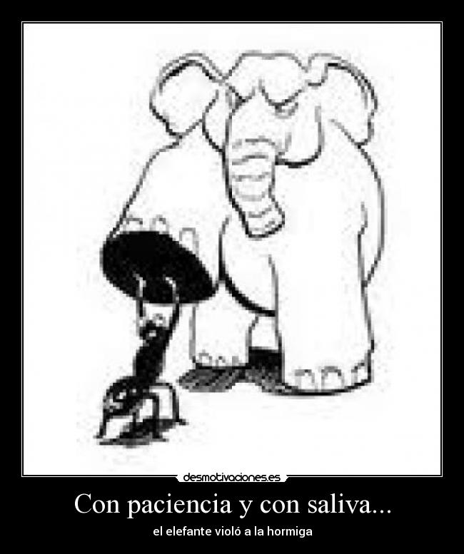 Con paciencia y con saliva... - 