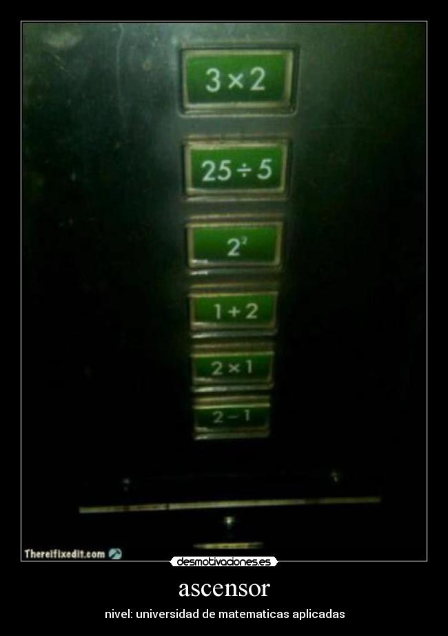 ascensor - nivel: universidad de matematicas aplicadas