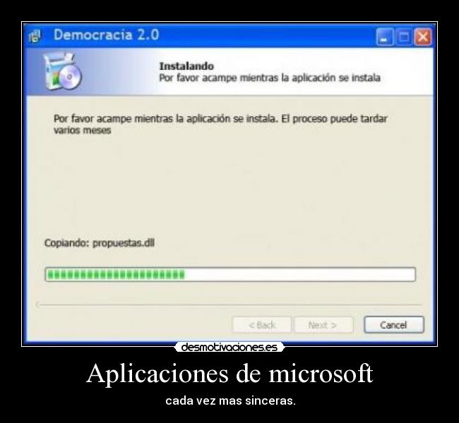Aplicaciones de microsoft - cada vez mas sinceras.