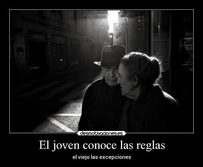 El joven conoce las reglas -